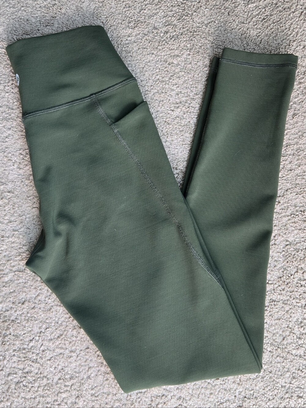 Senita Ribbed Shakti Leggings in Green - Picture 1 of 5